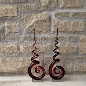MURANO ART GLASS SWIRL SCULPTURES